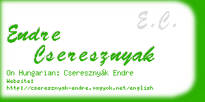 endre cseresznyak business card