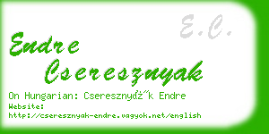 endre cseresznyak business card